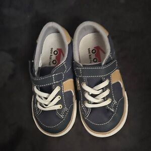 See Kai Run Navy and Tan Toddler Sneakers